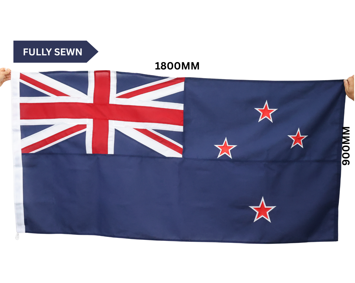 New Zealand Flag | Fully Sewn Large 1800 x 900mm – The Flag Men