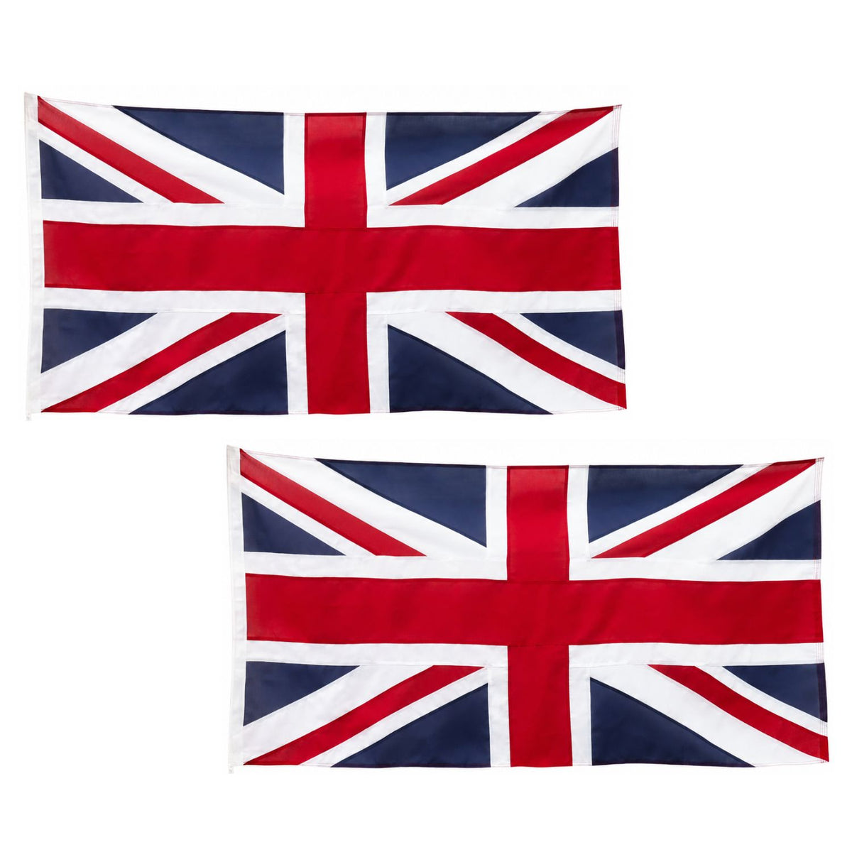 2 Fully Sewn Union Jack Flags | 6ft x 3ft Bundle