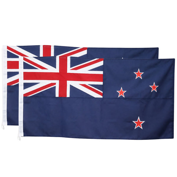 2 Fully Sewn New Zealand Flags | 1800 x 900mm Bundle