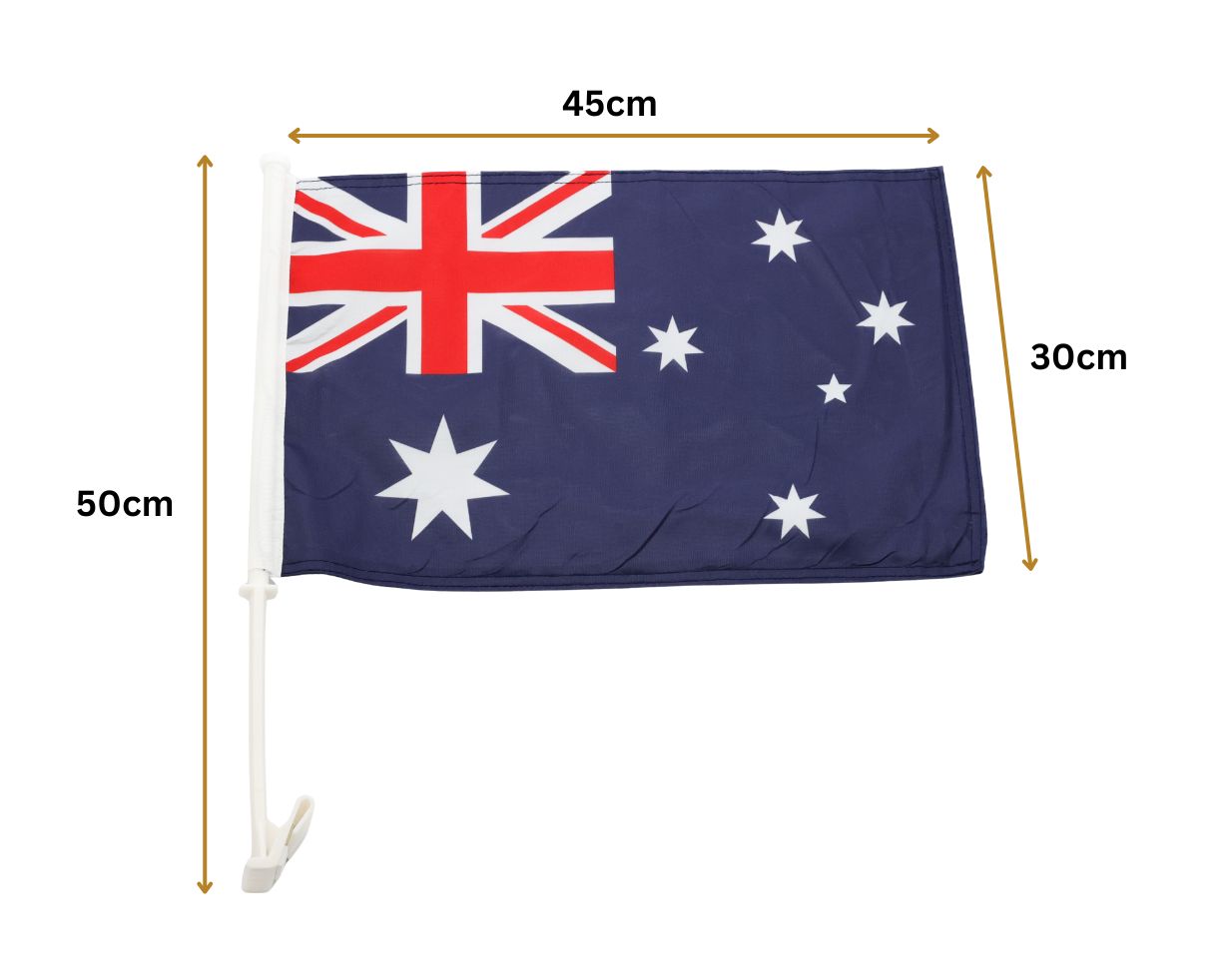 Australian Car Window Flags (Pair) - Extra Durable