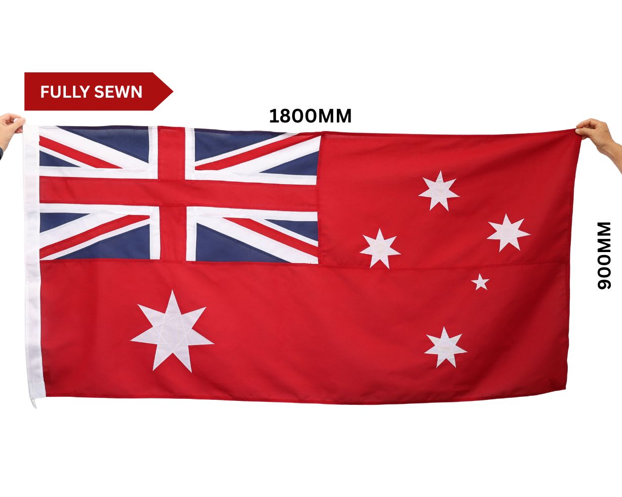 Fully Sewn Australian Red Ensign Flag | Large 1800 x 900mm