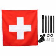 Fully Sewn Switzerland Flag & 1.8m Flagpole Kit Bundle