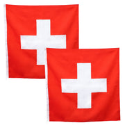 2 Fully Sewn Switzerland Flags | 1200 x 1200mm Bundle