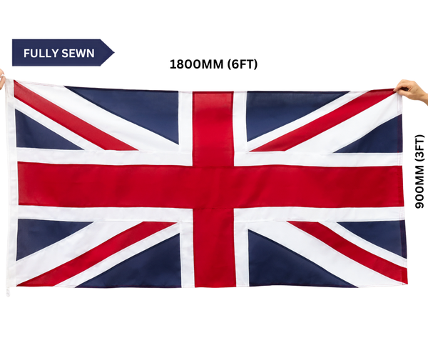 Fully Sewn United Kingdom Flag | 6ft x 3ft