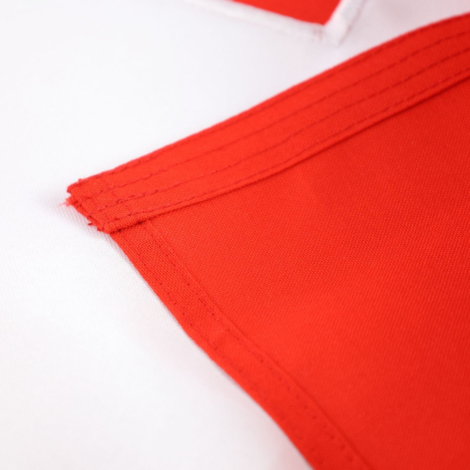 stitching of the Swiss flag, reinforced