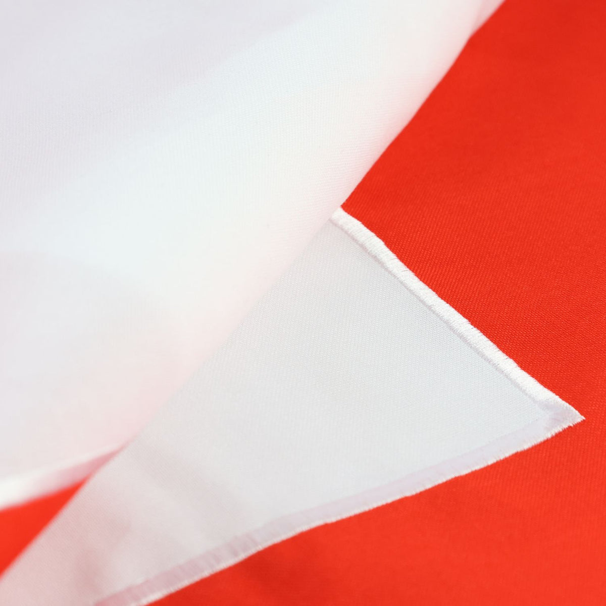 stitching closup of the swiss flag